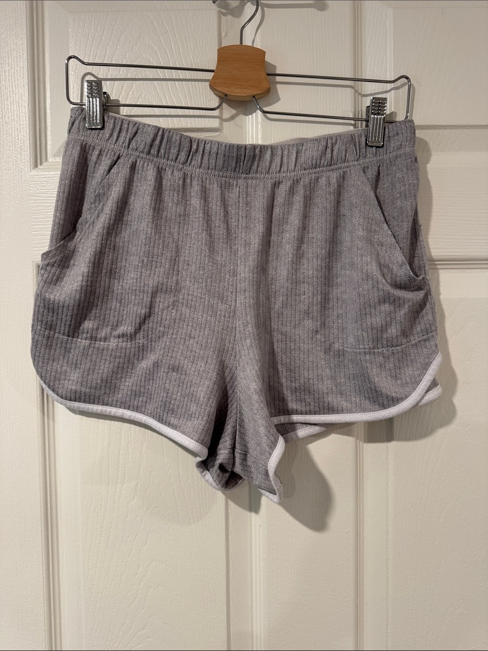 JOCKEY Cozy Ribbed Gray Women's Lounge Shorts
